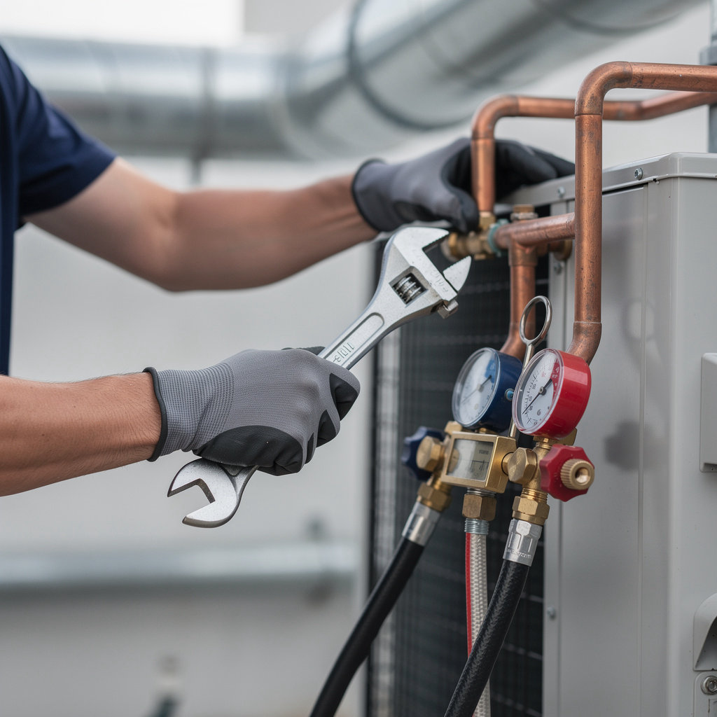 AIR-TIGHT HEATING & COOLING technician providing expert HVAC service in a Philadelphia area home