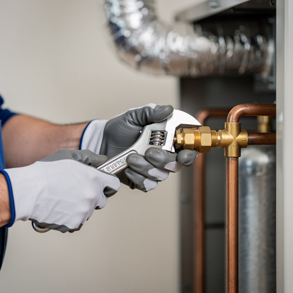 AIR-TIGHT HEATING & COOLING technician performing expert HVAC maintenance in a Philadelphia home